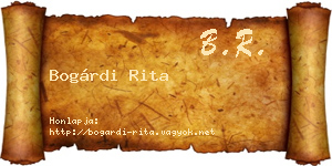 Bogárdi Rita névjegykártya